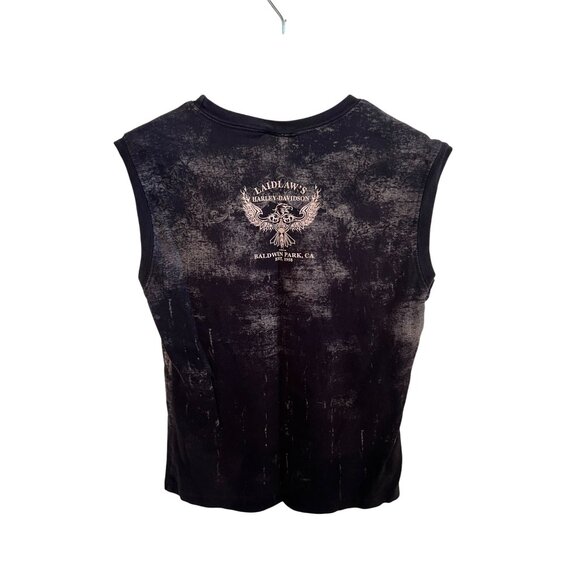 Vintage Harley Davidson Distressed Graphic Tank Top Women's Size L Y2K - Picture 5 of 5